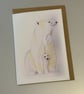 2 Polar Bears A5 Greeting Cards 