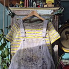 Naturally dyed artist dungarees