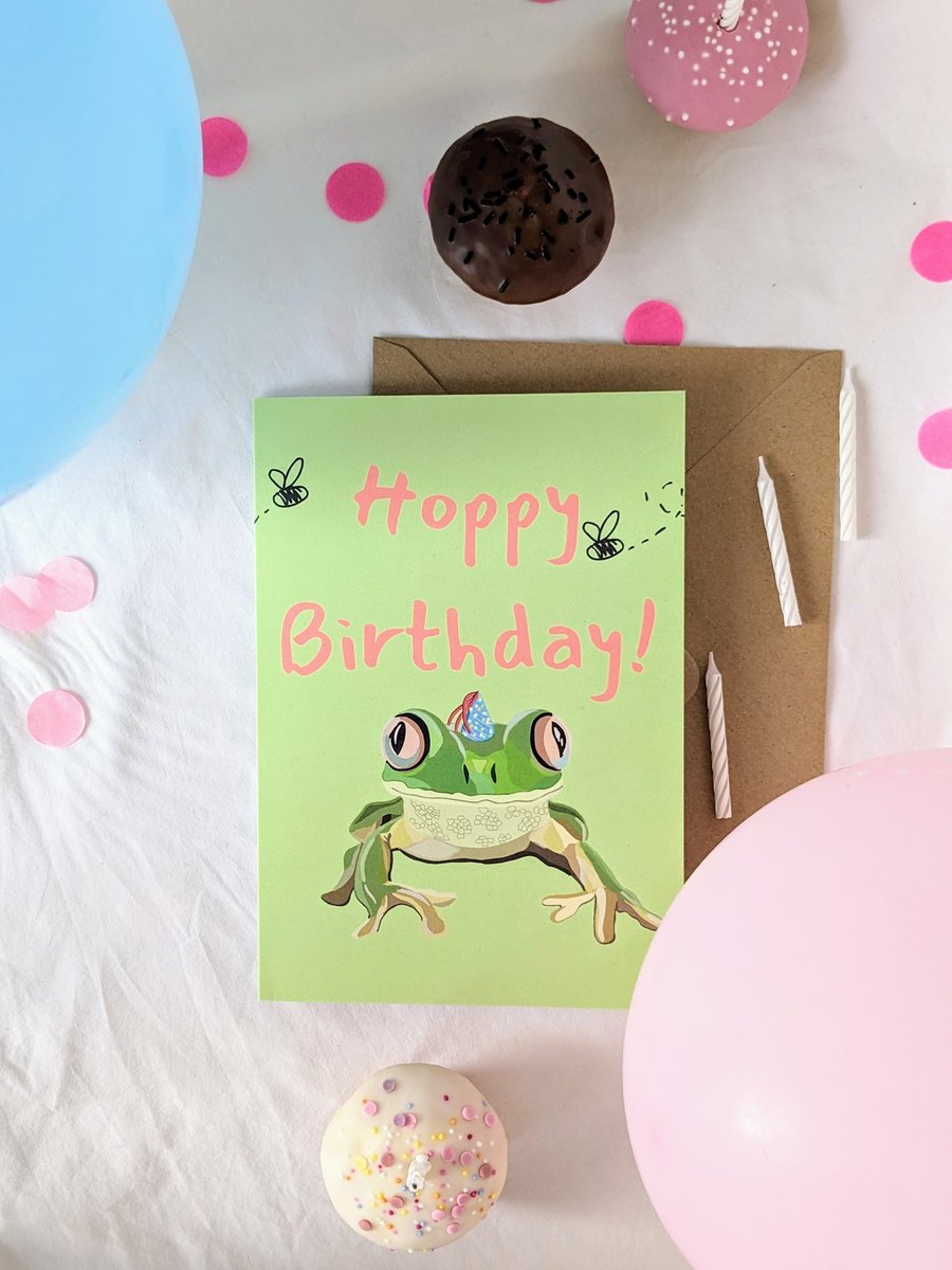 Frog birthday card