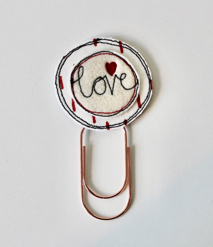 'Love' - Handmade Bookmark