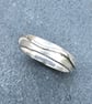 Silver River Ring, silver wave ring, silver band, silver wavy ring, wedding band - Image 8