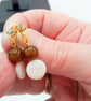 Golden Brown Fluorite and White Mother of Pearl Earrings, Gift for Her, Earrings - Image 2