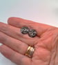 Round Silver Night Crystal Button Cuff Links, Gift for Him, Crystal Cuff Links - Image 5