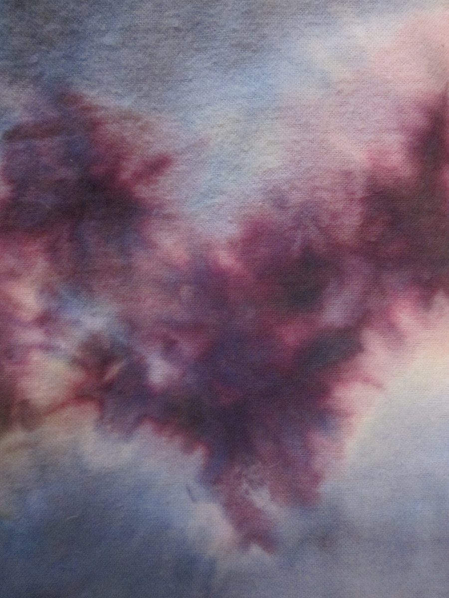 Hand dyed 100% cotton flannelette - Pacific nights -  piece 115cm wide 95cm long