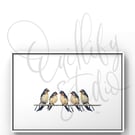 Watercolour Print Swallows Chit Chat