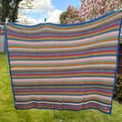 Hand crocheted granny blanket