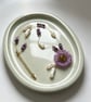 Azure Fairy Bloom Necklace – Real Erigeron Flower, Amethyst & Biwa Pearls - Image 4