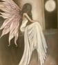 Moonlit Window Muse Original A2 Pastel Drawing