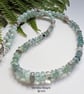 Designer Russian Amazonite & Rainbow Flourite Necklace