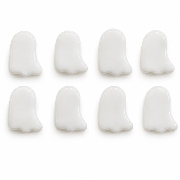 Pack of 8 halloween ghosts for glass fusing made with Bullseye 90coe glass