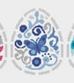 247 - Easter Eggs Cross Stitch Pattern Greetings Cards (PDF Counted Chart) - Image 2