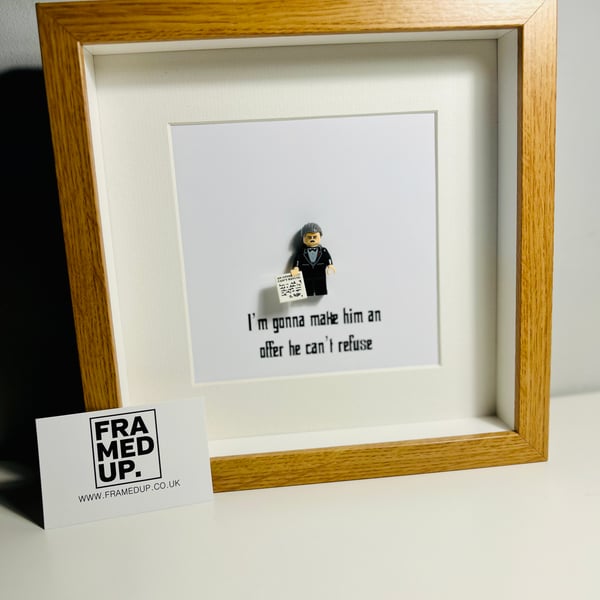 THE GODFATHER - MARLON BRANDO - Framed custom minifigure