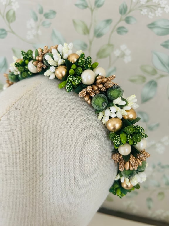 Old Irish Floral Headband 