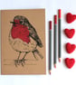 A5 Robin Notebook, Blank Bird Notebook - Image 1
