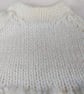 Hand Knitted Baby Dress and Cardigan Set, Lilac and White, 0-3 Months - Image 8