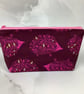 Hedgehog makeup bag, Pink zip bag, 2 size options, Handmade - Image 5
