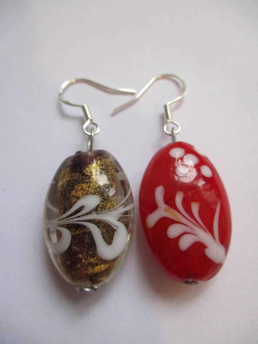 Gosh Gorgeous Lampwork Glass Elegant Decoration Unique Stunning Earrings