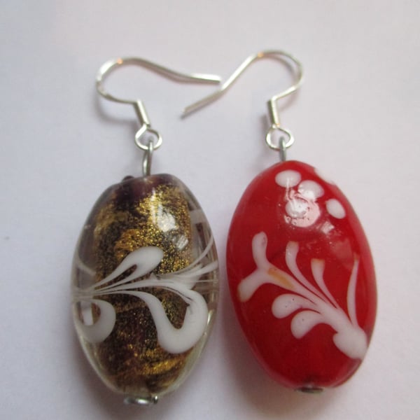 Gosh Gorgeous Lampwork Glass Elegant Decoration Unique Stunning Earrings