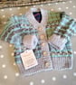 Designer Hand knitted Baby Cardigan with Merino Wool & Cotton 3-9 months - Image 4