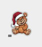 Unique Funny Christmas Sticker Xmas Decal For Adults - Cheeky Teddy Bear