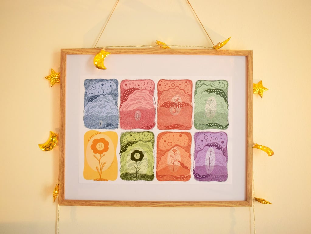 A3 Illustrated Print - 'A New Leaf'