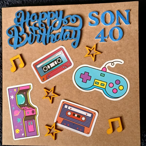 Son 40th birthday card 