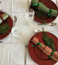 Reusable Christmas Party Crackers. Set of 4 in Holly fabric - Image 3