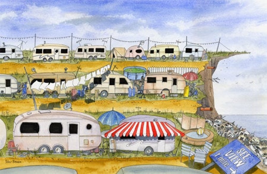 Art Print, Limited Edition, See View Caravan Park PR106