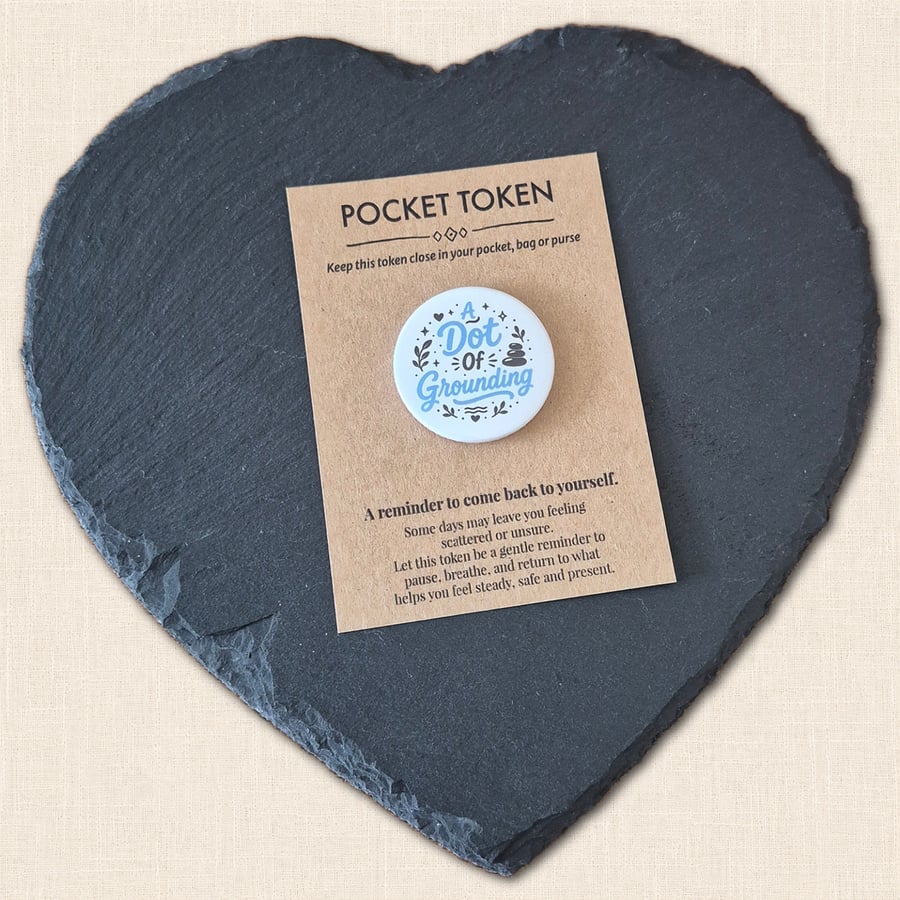 A Dot of Grounding Pocket Token - Little Reminder to Come Back to Yourself  