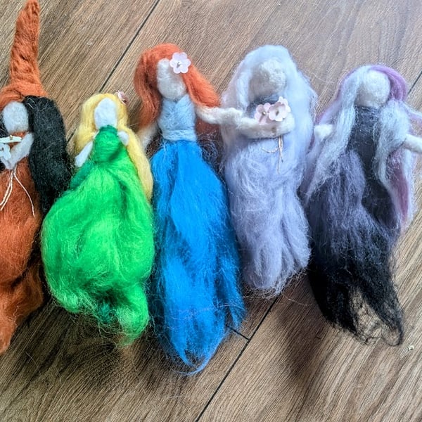 Little Felted Fairy Witchy Dolls 