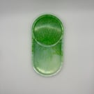 Oval dual section trinket tray