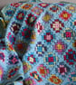Crochet blanket blue granny squares - Image 2