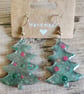 Gorgeous Glittery Christmas tree resin earrings with silver plated hooks