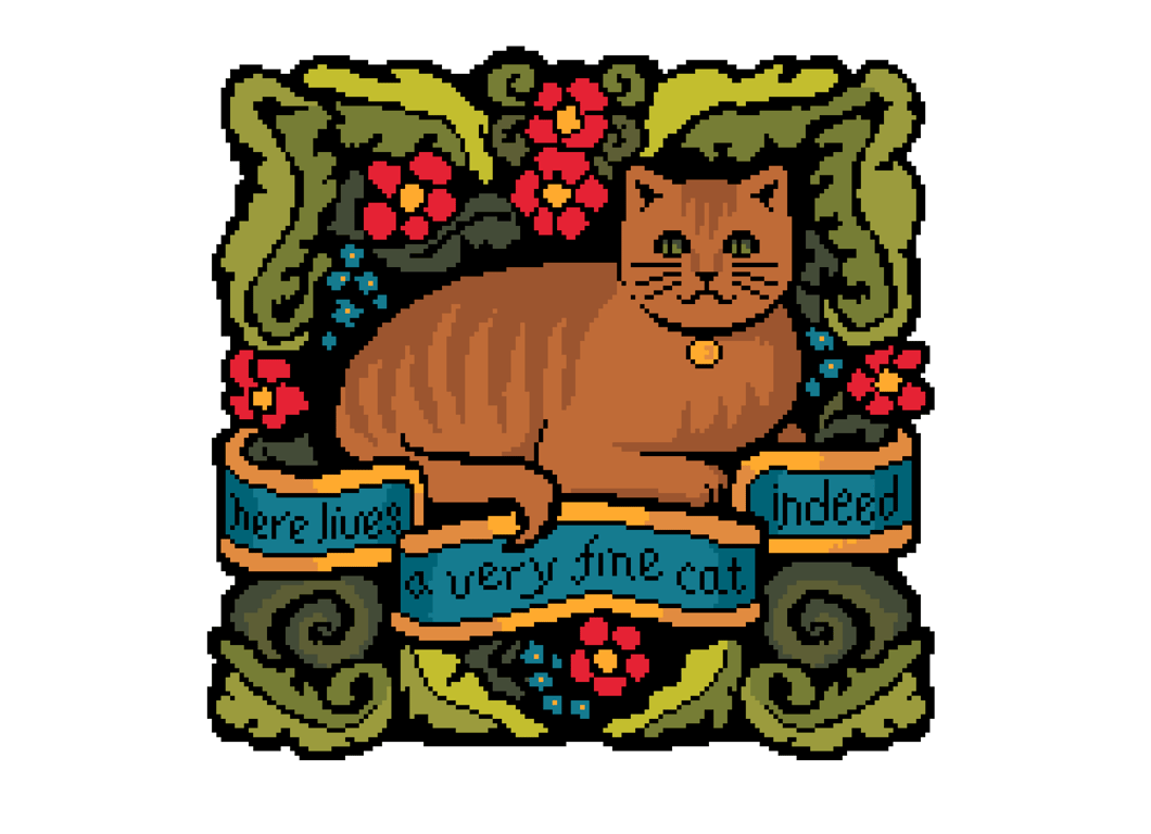 209 - Marmalade Cat Cross Stitch Pattern - A very fine cat (PDF Counted Chart)