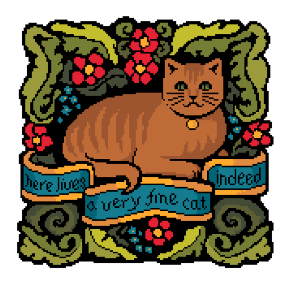 209 - Marmalade Cat Cross Stitch Pattern - A very fine cat (PDF Counted Chart)