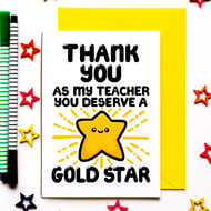 Thank You Teacher Card,  End Of School, Teacher Appreciation From Child, Pupil 