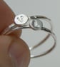initial ring, sterling silver personalized ring, stackable ring, letter ring - Image 1