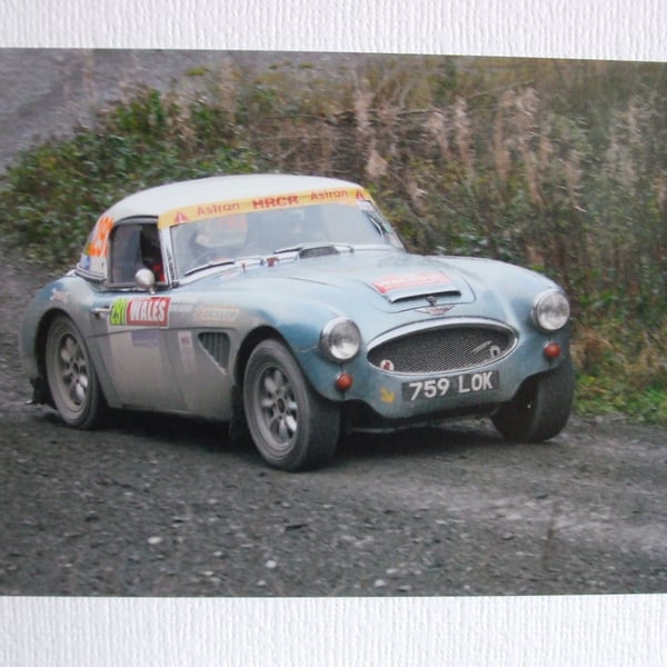 Photographic greetings card of an Austin - Healey 3000 Mk.3.
