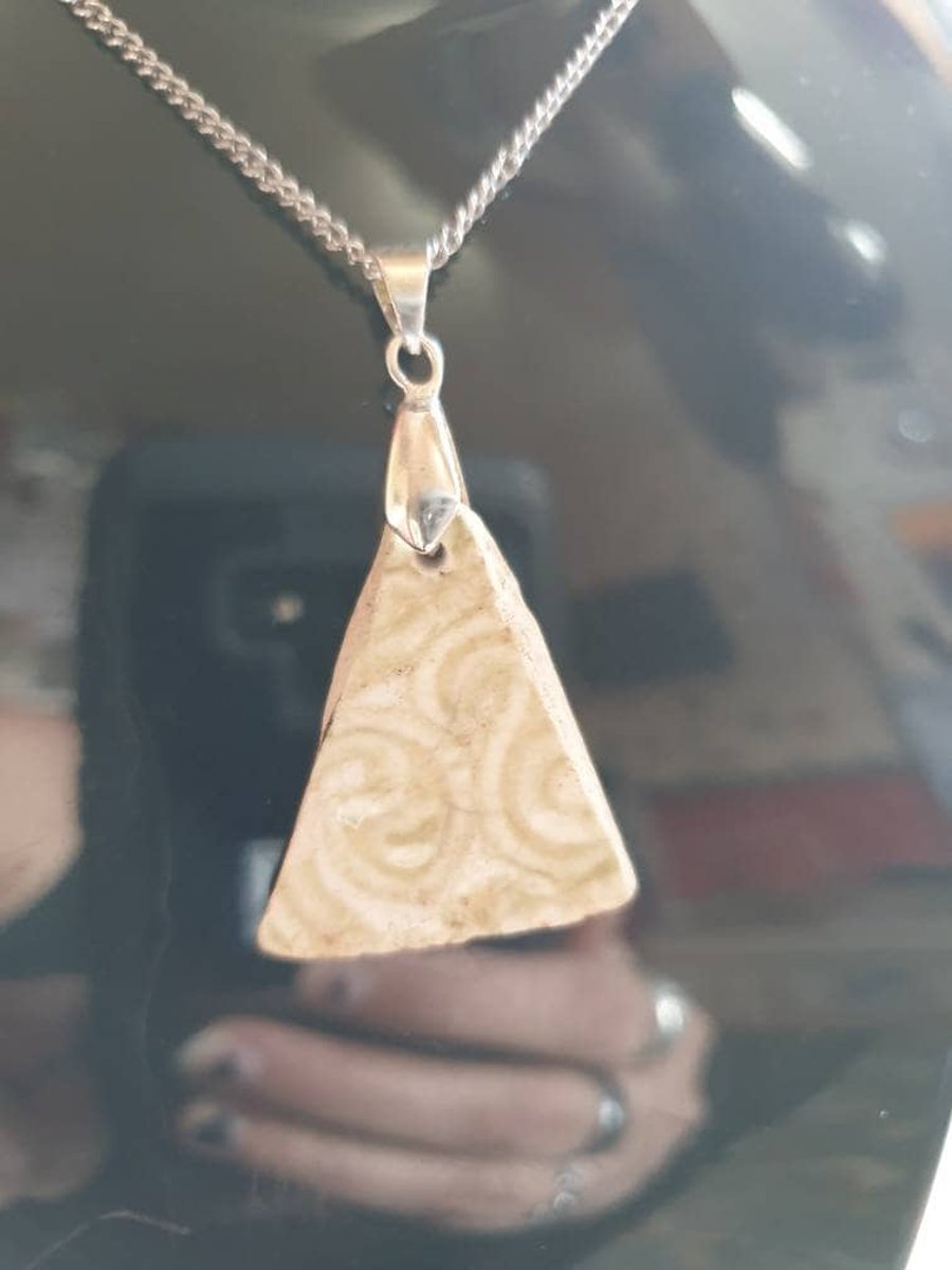 Green Patterned Mudlarking Pendant