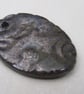 Large Obsidian Brocade Ceramic Pendant - Image 2