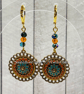Gold Stainless Steel Crystal Earrings – Handmade Boho Statement Jewellery.