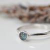 Sterling silver opal triplet ring 