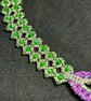 Festival handmade flower seed bead necklace with Crystals - Image 9
