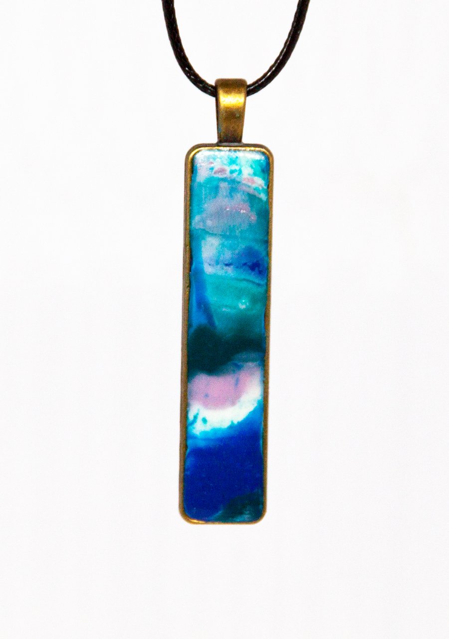 Earth Colours Rectangular pendant 