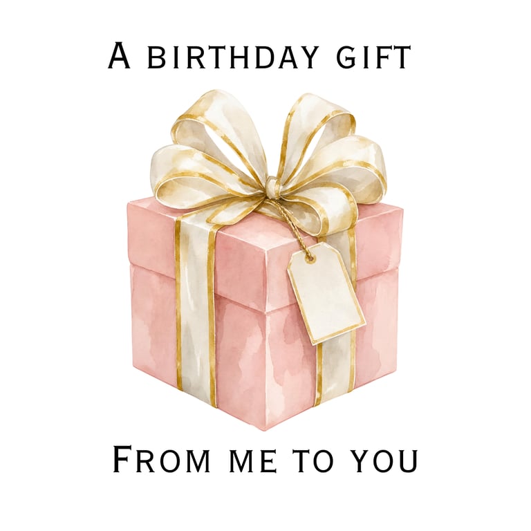 Pink Birthday Cards - personalised or standard print