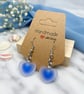 Blue heart earrings Bring a calm, dreamy vibe to your look