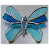 Butterfly Stained Glass Suncatcher Turquoise