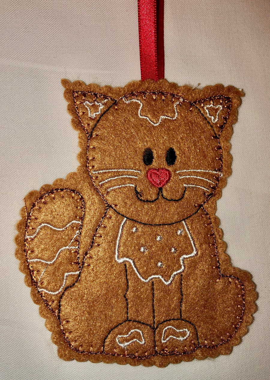 Gingerbread Cat Decoration