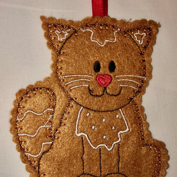 Gingerbread Cat Decoration
