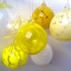 French Vanilla Hand Blown Glass Bauble, Christmas Ornament, 